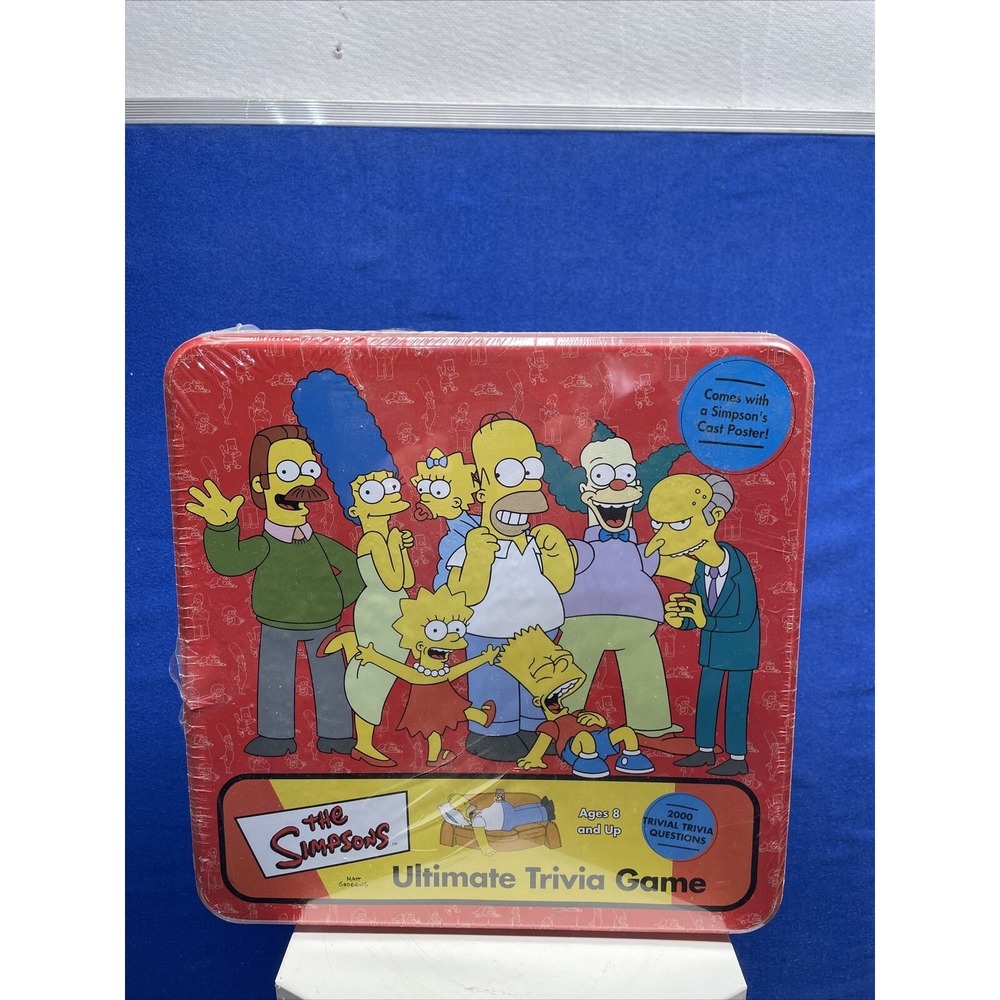 The Simpsons Ultimate‎ Trivia Game in Metal/Tin Box Vintage 2001